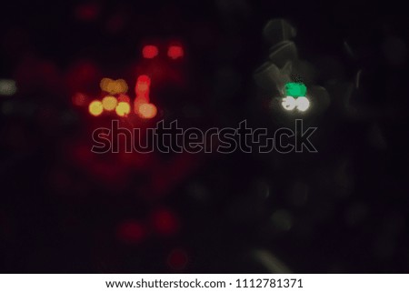 Blurred Defocused Lights of Traffic bokeh  abstract background