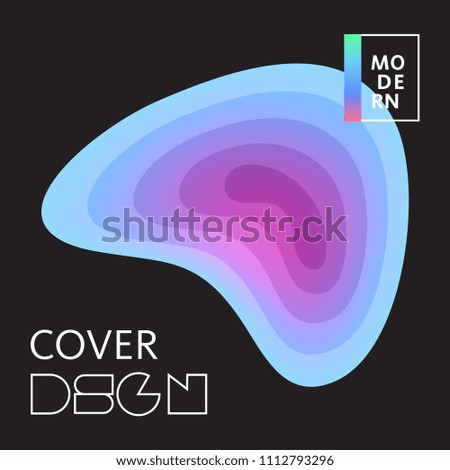 Cover paper cut template with text layout. Abstract fluid colors  papercut set. Business modern design . Colorful vector covers for branding, book, poster, banner, catalog,report. Blank text space