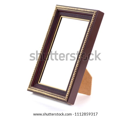 Photo frame design on white background isolation
