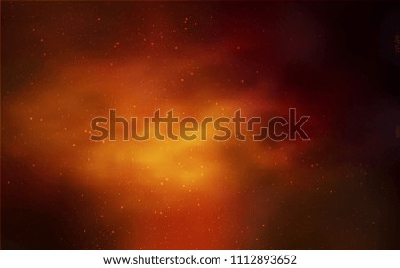 Dark Orange vector layout with cosmic stars. Modern abstract illustration with Big Dipper stars. Best design for your ad, poster, banner.