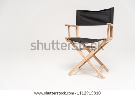Director chair isolated on white background Royalty-Free Stock Photo #1112915810