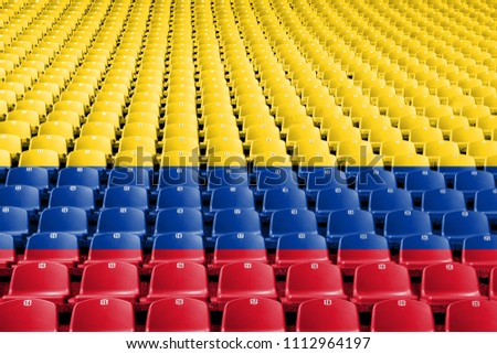 Colombia flag stadium seats