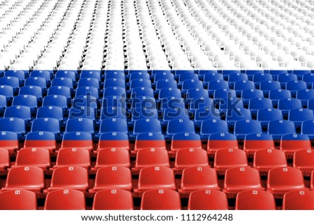 Russia flag stadium seats