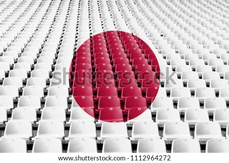 Japan flag stadium seats