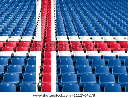 Iceland flag stadium seats