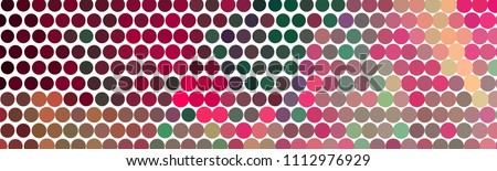 Abstract horizontal background. Spotted halftone effect texture.  Dots, circles. Vector clip art