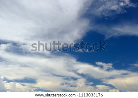 White cloud in blue sky