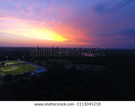 Sunset over Shawnee Mission Park, Lenexa, Kansas