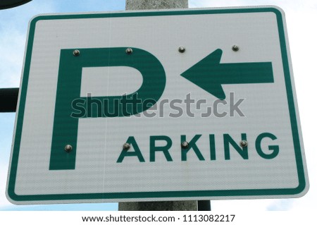 Parking Arrow Sign