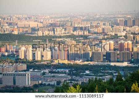 Overlooking the residential area of ​​Beijing