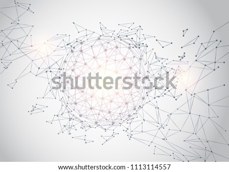 Global network connection,Abstract sphere, internet connection.
