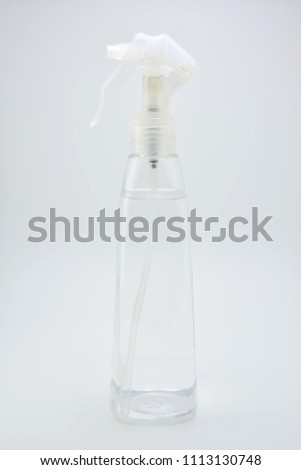 Water sprayer in transparent plastic bottle