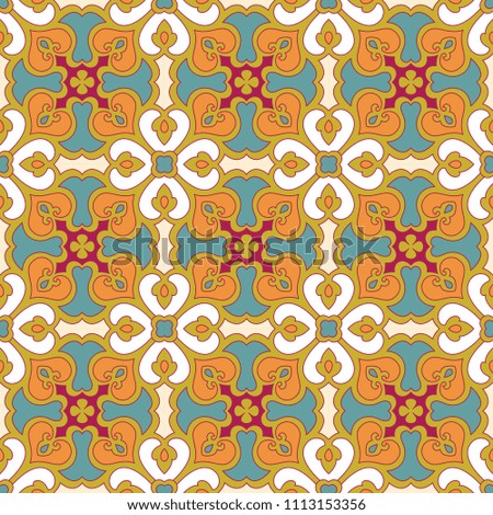 Seamless arabic pattern - based on ottoman traditional ornament