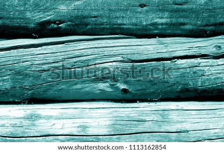 Wooden fence pattern in cyan color. Abstract background and texture for design.