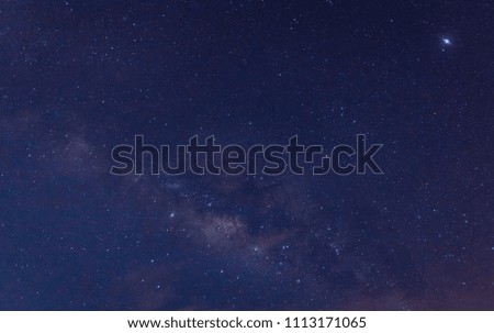 Milky way and star.