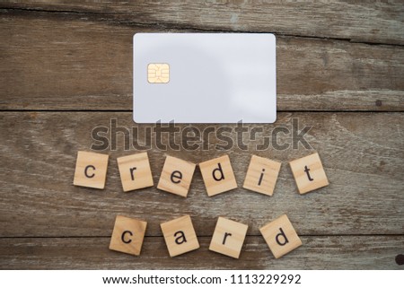 Business cradit card on wood table