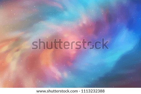 Light Blue, Yellow vector texture with milky way stars. Blurred decorative design in simple style with galaxy stars. Pattern for astrology websites.
