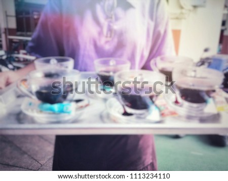 Blurry image,Coffee Shop service.need blur picture