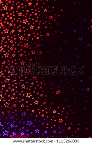 Black and red led background in star shape