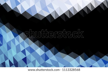 Dark BLUE vector low poly texture. Modern geometrical abstract illustration with gradient. A completely new template for your business design.