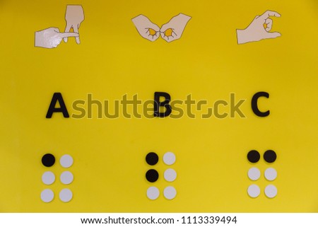 Sign language interpreter, latin alphabet grayscale signs