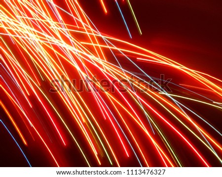 Abstract background of blurred motion of light