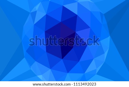 Light BLUE vector gradient triangles pattern with a gem in a centre. Modern abstract illustration with triangles. Brand new design for your business.