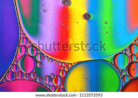 Texture of colored bubbles