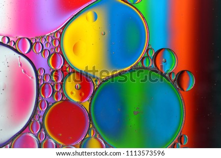 Texture of colored bubbles