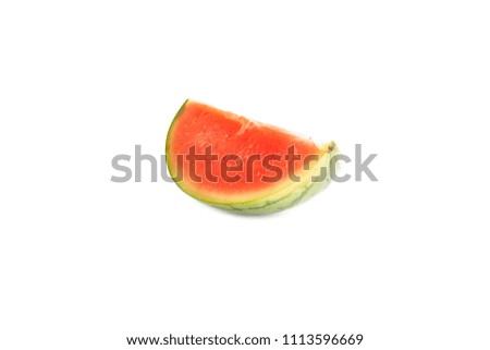 Slice of watermelon on white background
