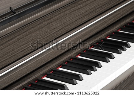 wooden piano keyboard