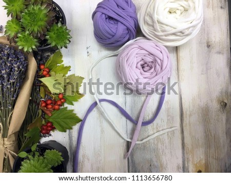 skeins of cotton yarn