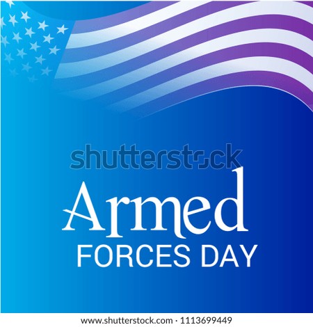 Vector illustration of a Background for Armed forces day.