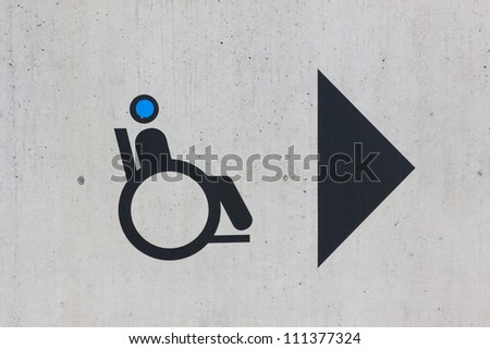 Disability sign on grunge background