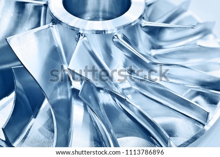 Blades of metal impeller pump Royalty-Free Stock Photo #1113786896