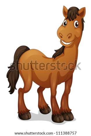 Illustration of a funny horse