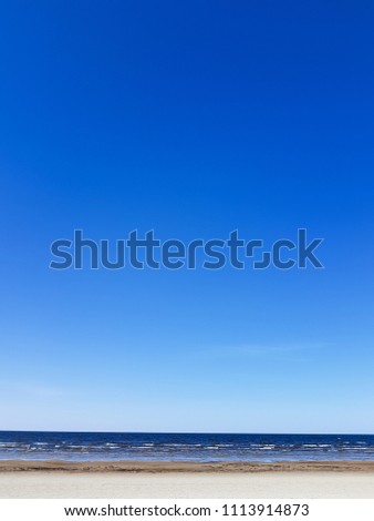 Sunshine Jurmala beach. Best sea background. Resort in Baltic region of Eastern Europe, Latvia. 