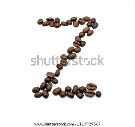Letter Z from the coffee alphabet