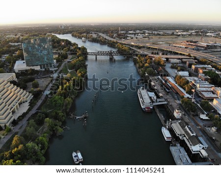 Aerial shot of Sacramento