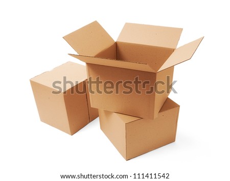 Cardboard boxes Royalty-Free Stock Photo #111411542