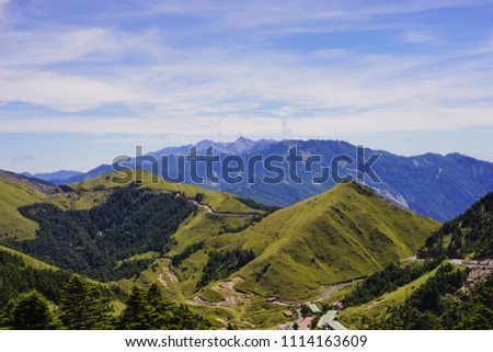 Hehuanshan Mountain in Taiwan Royalty-Free Stock Photo #1114163609