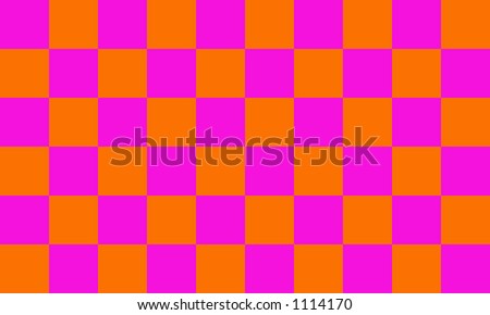 Pink And Orange Checkerboard