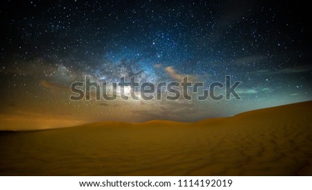 The milky way in the less light pollution in UAE