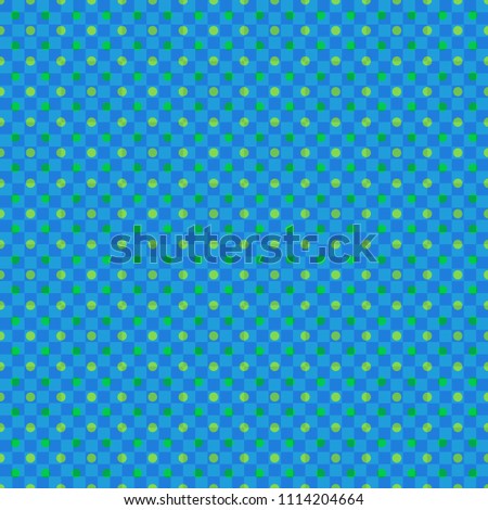 Seamless pattern. Checkered background. Dotted wallpaper. Cold colors. Print for polygraphy, posters, t-shirts and textiles. Abstract texture. Doodle for design