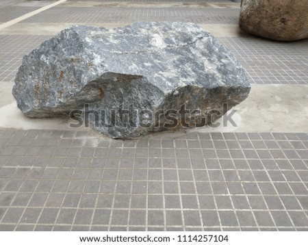 big rock on the street