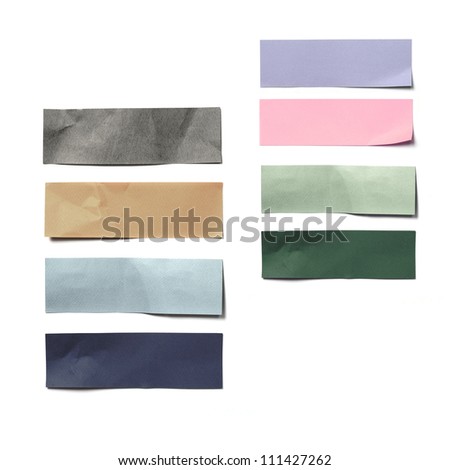 colorful recycled paper label Royalty-Free Stock Photo #111427262