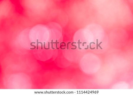 Abstract blurred red bokeh background from natural