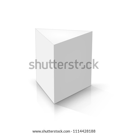 White triangular prism. Vector illustrations Royalty-Free Stock Photo #1114428188