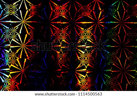 Holographic background with multiple colors.