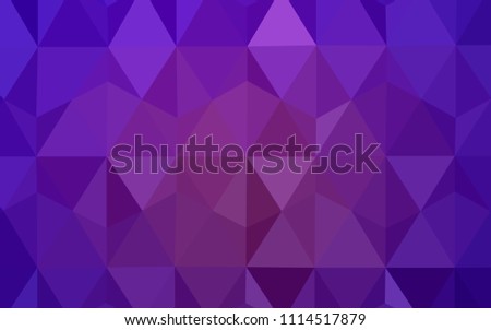 Light Purple vector low poly layout. Shining polygonal illustration, which consist of triangles. Brand new design for your business.